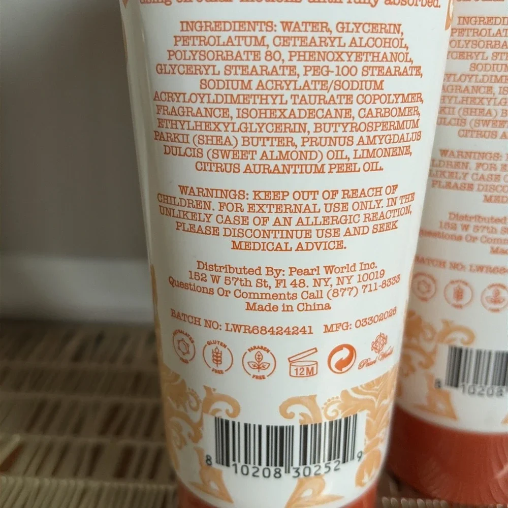 Lot of 4 Amber Glow Sun Kissed Citrus Moisturizing Hand & Body Lotion NEW